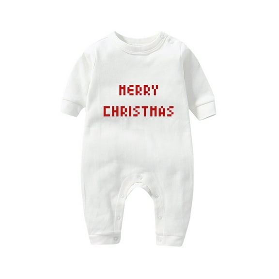 Zwiiyzr 2025 Infant Baby Boy Girl Clothes 2-18 Months Jumpsuit Fleece Rompers Thick Winter Warm Outerwear Outfits Long Sleeve Onesie White