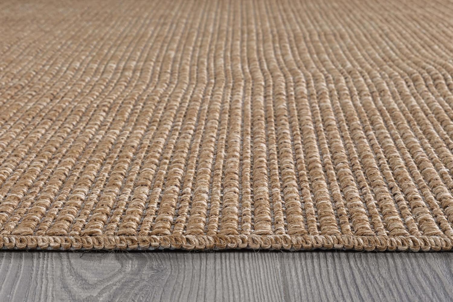 Beverly Rug Easy Jute Outdoor Indoor Non Shedding Easy-Cleaning Rug Natural 9x12