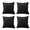 Black, variant on Cterwk 4 Pack Throw Pillow Covers Decorative Square Solid Thick Super Soft Velvet Cushion Case for Sofa Couch Living Room Office, 16 x 16inch