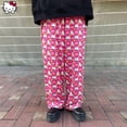 thumbnail image 1 of Pantalones de Hello Kitty Cinnamoroll para mujer, pantalón de pierna ancha, cintura alta, suelto, Sanrio, informal, fino, Y2K, Ins, Traf, moda, estampado, regalo, 1 of 4