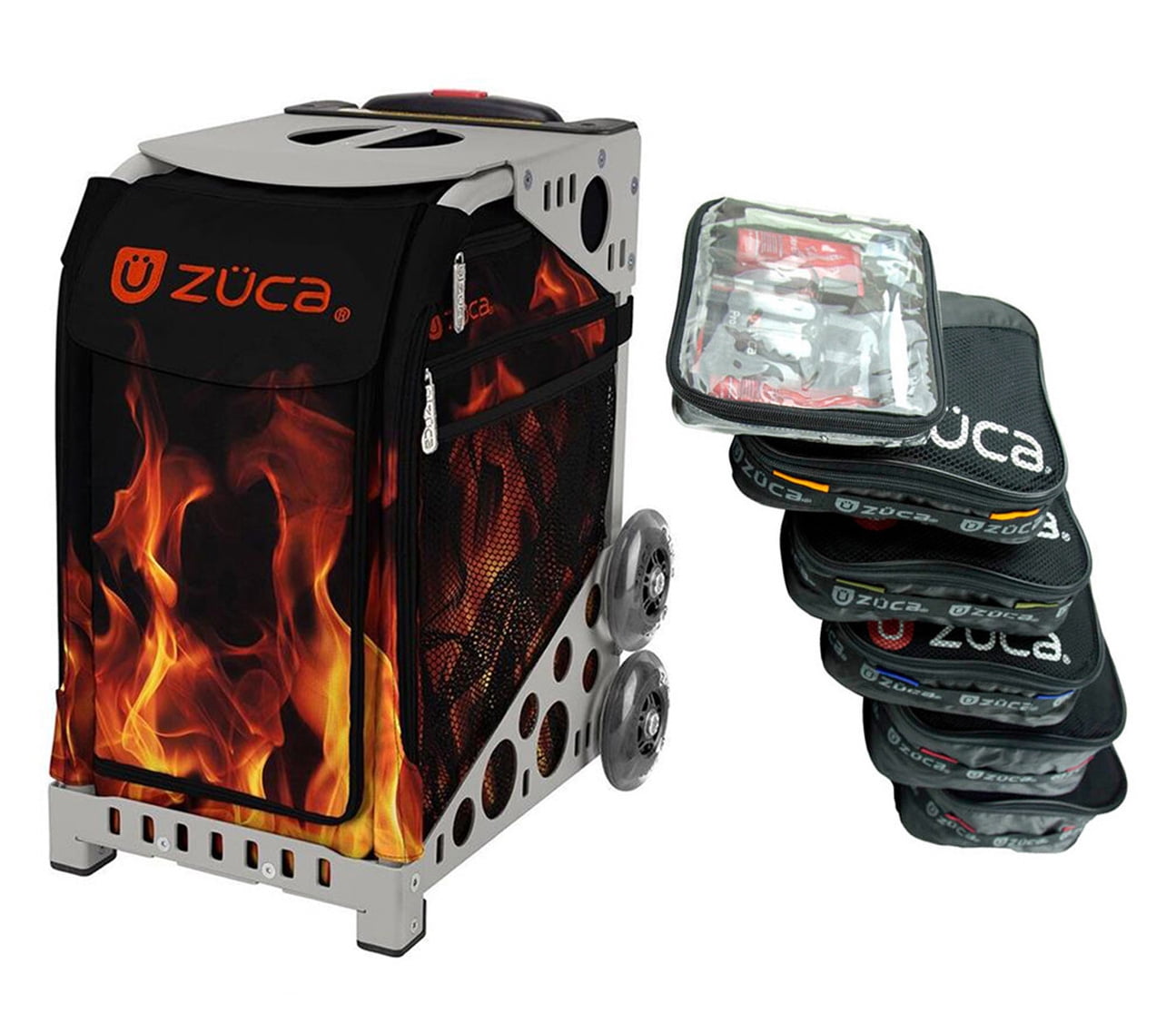 Zuca "Blaze" Sport Insert Bag, Gray Frame with Flashing Wheels, Packing Pouches by ZUCA