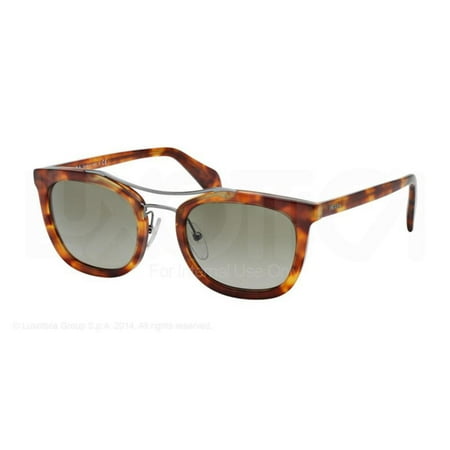 Authentic Prada Sunglasses SPR17Q 4BW-1X1 Light Tortoise Frames Brown Lens 52MM