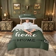 thumbnail image 2 of meiyoeat Rustic Home Sweet Twin Duvet Cover for Adults Men Women, Arrow Quote Twin Bedding, Sage Green, Grey Reversible, 2-Piece, 1 Duvet Cover and 1 Pillowcase, 2 of 5