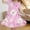E Multicolor, variant on HAOTAGS Girls Casual Dress, Puff Short Sleeve Summer Flowy Ruffles Cute Prints Kids Sleepwear Dress Multicolor Size 8