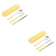 thumbnail image 4 of Kearding Juegos de vajilla 304 Cubiertos de acero inoxidable Juego de cubiertos reutilizables Estudiantes portátiles Diseño simple Restaurante de Amarillo limón 3 piezas 2piezas Kearding CBP259794, 4 of 6