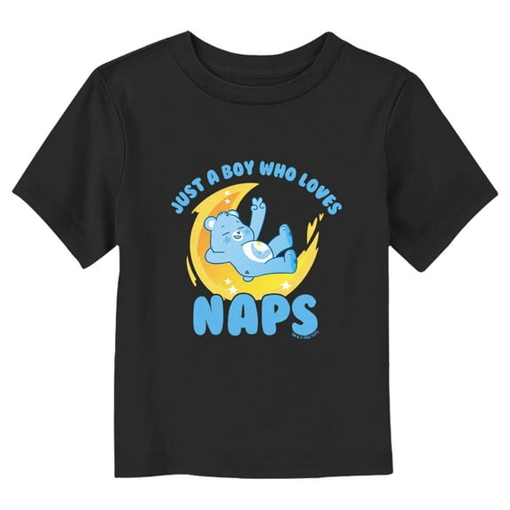 Toddler's Care Bears Bedtime Bear Loves Naps Graphic Tee Black 5T