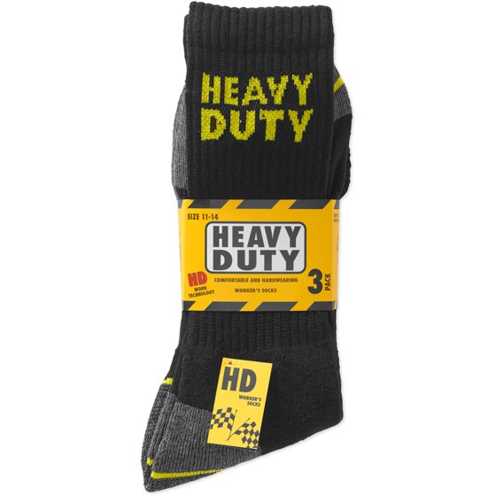 ONLINE Men's Heavy Duty Work Sock, 3 Pack