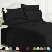 Swift Home 6-Piece Soft Lightweight Black Microfiber Sheet Set with Extra Pillowcases, Queen