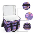 thumbnail image 6 of FORMRS Insulated Cooler Bag 24 Cans Capacity Soft Leakproof Lunch Box with Side Pockets, Purple Wildflowers Pattern, 6 of 7