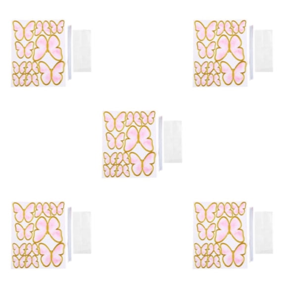 Naiovety 10 piezas de estampado de insectos dorados para decoración de pasteles, bodas, decoración de fiesta de feliz cumpleaños, cartel de Type2 NO2