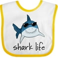 thumbnail image 3 of Inktastic Shark Life Fun Shark with Sunglasses Boys or Girls Baby Bib, 3 of 4