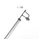 thumbnail image 4 of Yuarrent Modelo de lámpara de vía férrea, farola de escala clásica con escalera, accesorios de construcción, manualidades de un solo cabezal, diseño Artesanía Negro (Escala 1:120) Yuarrent HA064511-08, 4 of 6