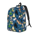 thumbnail image 1 of Vsdgher Different Cats Christmas Print Canvas Backpack Travel Rucksack Unisex Knapsack 15.7/17.7Inch Laptop Backpack for Work,College-Medium, 1 of 5