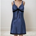 thumbnail image 6 of Backless Lace Detailed Sleep Shirt Spaghetti Strap Camisole Nightgown for Women, 6 of 9