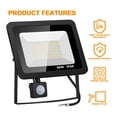 thumbnail image 3 of 30W 50W 100W Led Flood Light With Adjustable PIR Sensor SMD 2835 Floodlights Outdoor Lighting For Street Square ,Easy to Install, 3 of 6