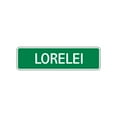 thumbnail image 1 of Lorelei Girls Children Name Letter Printed Plaque Decoration Novelty Label Indoor Outdoor Unique Wall Unique Aluminum Metal Sign 4"X18", 1 of 1