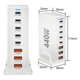 thumbnail image 5 of 440W Quick PD Charger 8 Ports USB Type C Adapter Mobile Phone Laptop Charging Dock Stand ,Multifunctional fast charging, 5 of 5