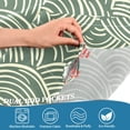 thumbnail image 3 of Yayeee Kitchen Curtains Tier Pair Light Filtering 27"x36" Rod Pocket Short Cafe Window Panel, Retro Green Abstract, 3 of 7