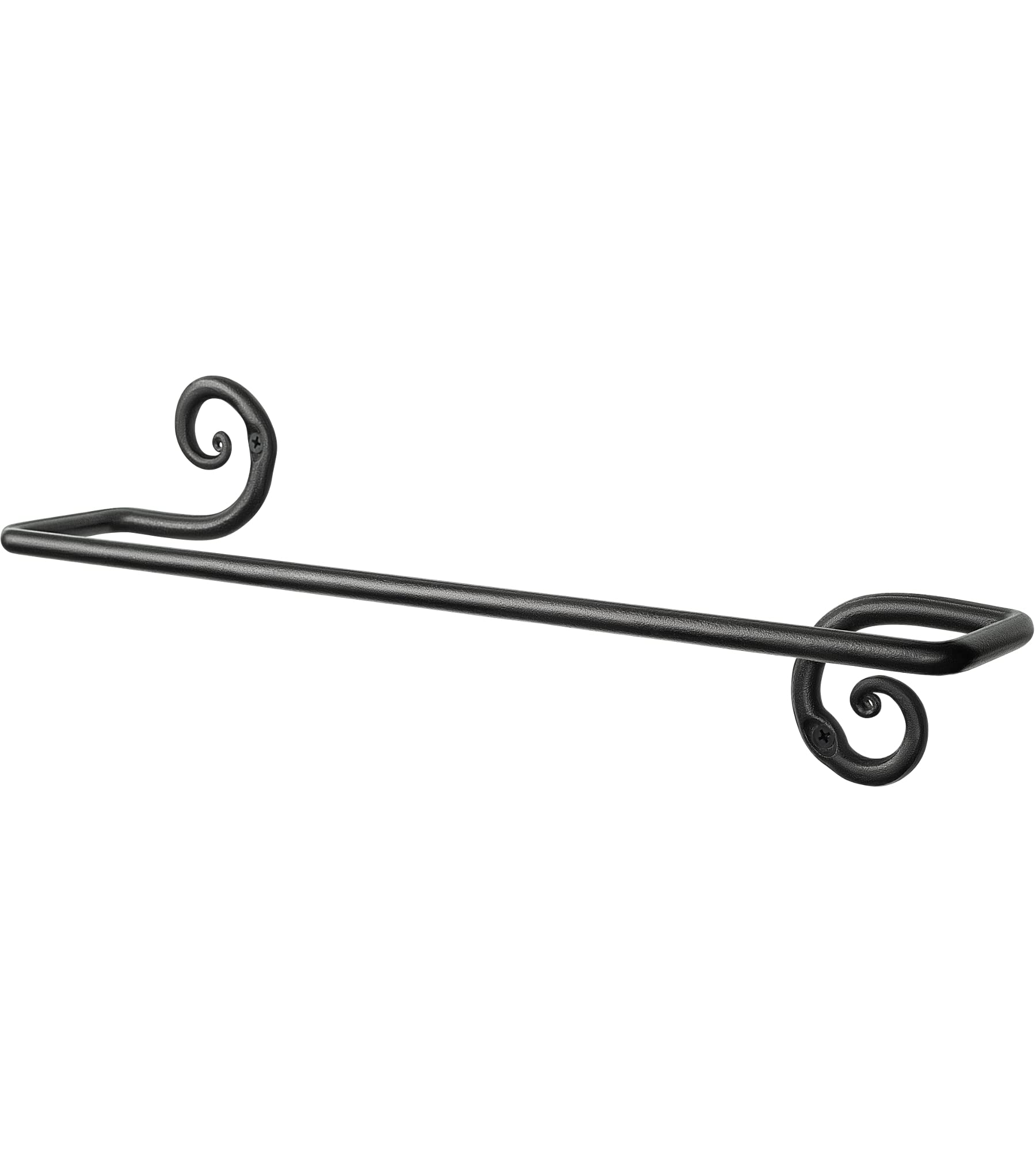 RTZEN Towel Rack For Bathroom - Swirl Curve Detail Wrought Iron Wall ...