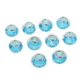 thumbnail image 4 of 10 cuentas de vidrio de Murano con agujeros grandes de 14 mm para hacer joyas Azul, 4 of 9