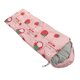 thumbnail image 2 of Saco de dormir para acampar profesional plegable impermeable espesar saco de dormir cálido para exteriores fresa 1, 2 of 5