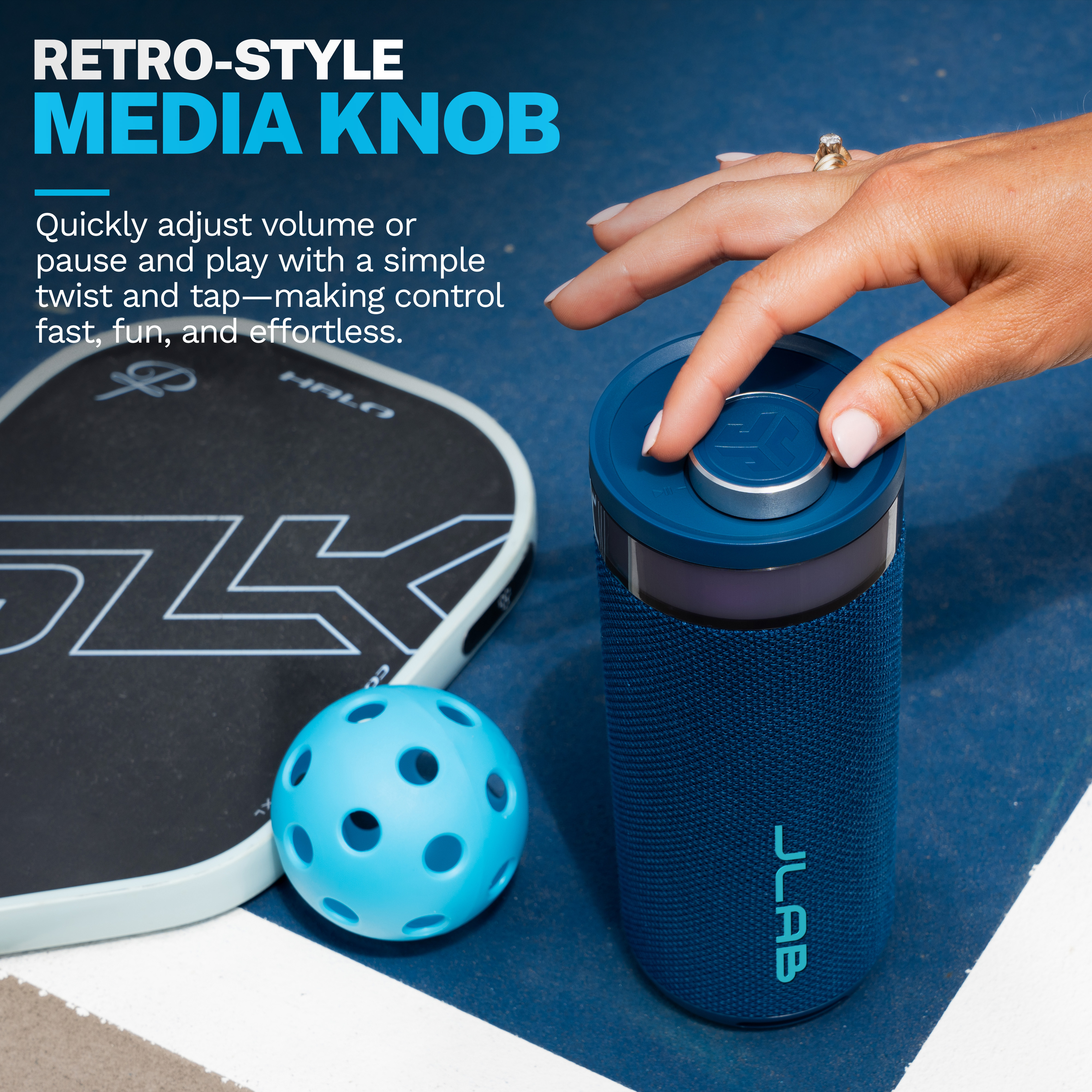 JLab Go Party Speaker, Navy – Bluetooth Portable with RGB Lighting photo 6