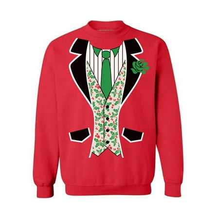 Awkward Styles Ugly Christmas Sweater Funny Christmas sweatshirt Tuxedo sweater Christmas sweater for women Christmas sweater for men holiday christmas costme (Best Mens Sweater Brands)