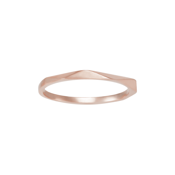 Women's Welry 14kt Rose Gold Wavy Band Ring, Size 6