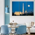 thumbnail image 4 of TISHIRON 3PCS Framed Canvas Wall Art Set,36"x24" Washington Monument Cityscape Canvas Art Decor, 4 of 7