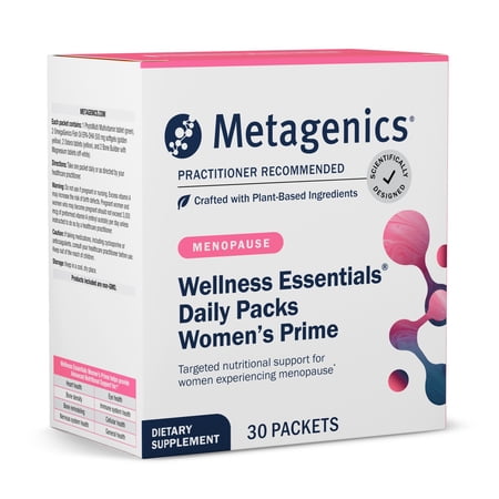 Metagenics Wellness Essentials Women's Prime Daily Packs - Menopause Support* - Daily Multivitamin Packets - Womens Multivitamins - Bone Density Support* - Omega-3 Fatty Acids - Non-GMO - 30 Packets