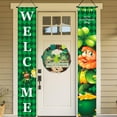 thumbnail image 6 of XEOVHV St Patricks Day Porch Sign Green Welcome Door Banners, Garage Banner, Hanging St Patricks Day Decorations Outdoor Indoor Decor Wall Front Door Yard Signs, 6 of 7
