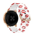 thumbnail image 1 of ALMNVO (1/3pack) 20mm Pattern Silicone Band for Galaxy Watch 5 4 40mm 44mm Watch 5 Pro 45mm, Sport Replacement Strap for Samsung Galaxy Watch 4 Classic 42mm 46mm Galaxy Watch Active 2 3 Flower, 1 of 8