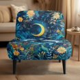 thumbnail image 2 of HELLHERO Fantasy Dolphin Print Armless Accent Chair Protector, Stretch Elastic Bottom Easy to Install Armless Accent Chair Cover for Living Room Dining Room, 2 of 8