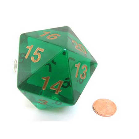 Koplow Games Emerald D20Count Down Large 55Mm (1) Green