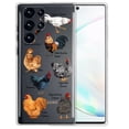thumbnail image 1 of WIRESTER Transparent Soft Gel TPU Clear Case Slim Protective Cover for Samsung Galaxy S22 Ultra 6.8" 2022, Chicken Rooster Chart, 1 of 3