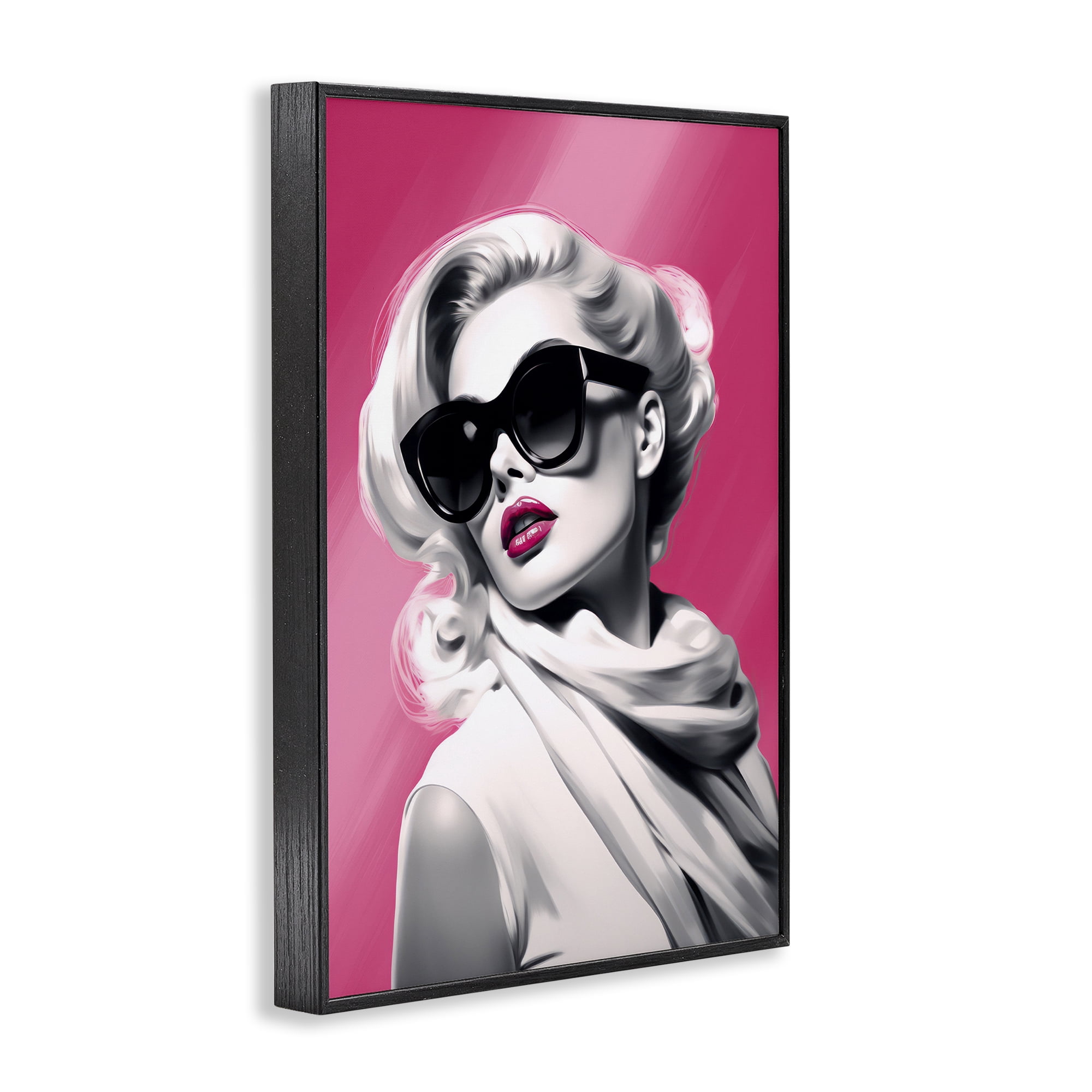Stupell Industries Vintage Retro Chic Portrait Black Framed Giclee Art, design by Andrea Haase