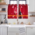 thumbnail image 2 of Valentine's Day Kitchen Curtains Window Panels, Romantic Love Wine Glass Cup Bow Abstract Red Insulated Window Treatment Curtain, Grommet Curtains for Bedroom/Living Room/Bathroom, 2 Piece 42"Wx45"L, 2 of 8