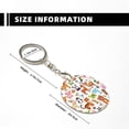 thumbnail image 3 of Naloa Animal Cartoon Style Print Round Keychain Keychain Key Ring, Key Tag, Key Chain Bulk for Gift Accessories (Round), 3 of 7