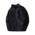 thumbnail image 4 of uublik Men's Fleece Jackets & Coats Full Zip Lightweight Fleece Jacket Casual Soft Warm Coats with Pockets Black, 4 of 5
