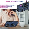 thumbnail image 3 of Heavy Duty Shockproof Phone Case with Screen Protector For iPhone 15 Plus Case, Protective Case Built-in 360° Rotate Ring Kickstand, 3 of 8
