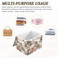thumbnail image 6 of Yayeee Collapsible Cube Storage Bin with Lid Fabric Closet Decorative Basket with Handles, Red Mountain Pattern, 6 of 7