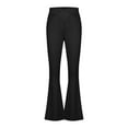 thumbnail image 6 of CHEEREAM Girl's Leggings Cross High Waisted Flare Pants Yoga Bootcut Pants Solid Color Full Length Bell Bottoms, 6 of 7