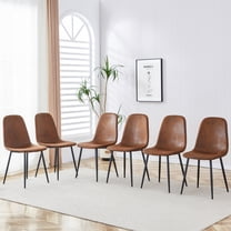 A set of 6 modern medieval style restaurant chairs, equipped with soft suede cushions and black metal legs, suitable for kitchens, lounges, and farmhouses