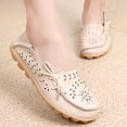 thumbnail image 2 of zapatos planos informales para mujer, zapatos de cuero para niñas, mocasines antideslizantes para mujer, zapatos de baile de bailarina suaves para enfermera de talla grande 34-44 femeninos, 2 of 5