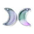 thumbnail image 3 of Transparent Baking Paint Glass Beads Moon Top Drilled Mixed Color 15.5x13x3.5mm Hole: 1.2mm diy, 3 of 4