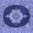 thumbnail image 1 of Ahgly Company Machine Washable Indoor Square Persian Blue Traditional Area Rugs, 7' Square, 1 of 4