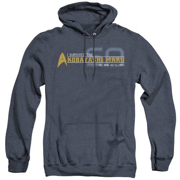 Star Trek I Survived Adult Heather Hoodie Sweatshirt Navy