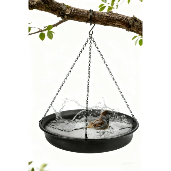 RYLZX Hanging Bird Bath Hanging Bird-Feeder - Garden BirdBath Tray Wildlife Feeder Plate Water Bowl or Water Bowl for Outdoors Garden Patio Decoration
