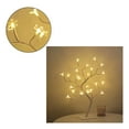 thumbnail image 5 of Lámpara LED de mesa para árbol de bonsái, lámpara de árbol USB, decoración de dormitorio de Navidad, luz de noche de mesa blanca, 24 luces Sakura, 5 of 5