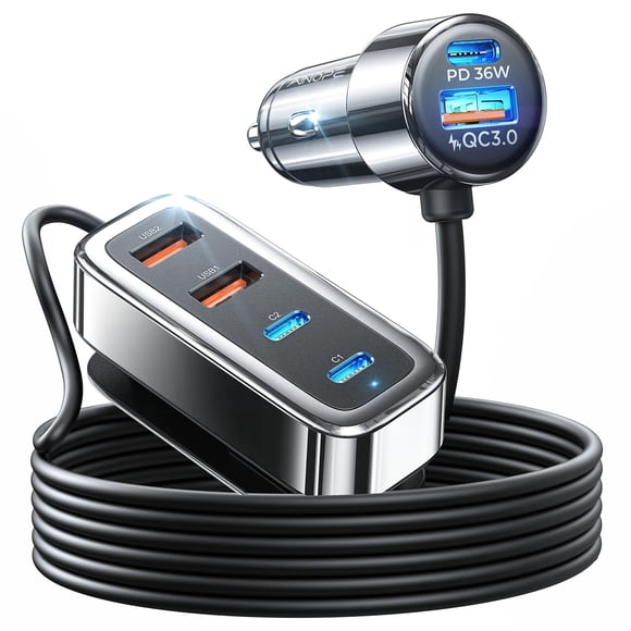 Cargador USB para coche AINOPE 108W Fast Charge PD 36W y QC3.0